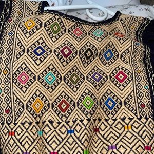 Mexican maxi dress ruffle sleeves.